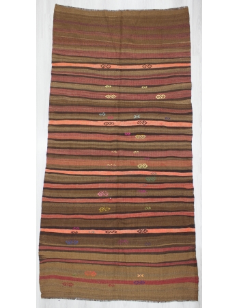 Striped Vintage Turkish Kilim Rug