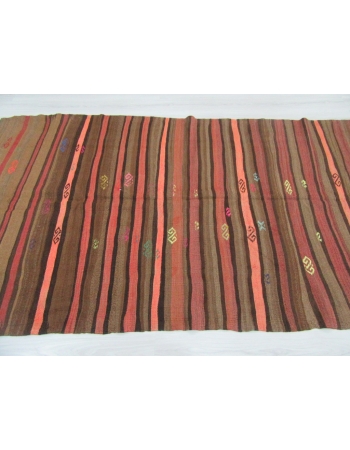 Striped Vintage Turkish Kilim Rug