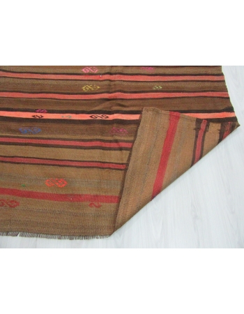 Striped Vintage Turkish Kilim Rug