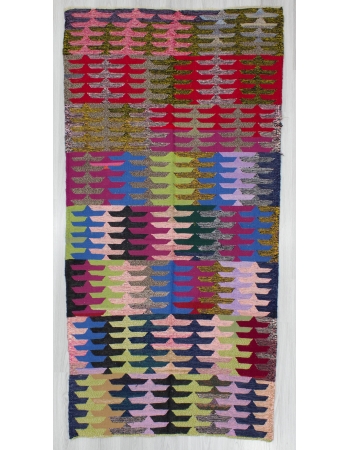 Colorful Vintage Decorative Turkish Kilim Rug