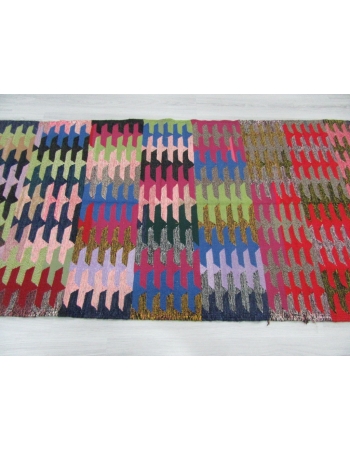 Colorful Vintage Decorative Turkish Kilim Rug