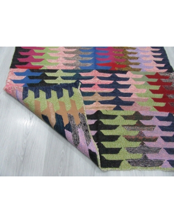 Colorful Vintage Decorative Turkish Kilim Rug