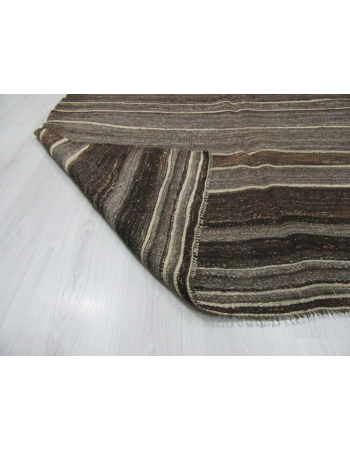 Natural Brown / Gray Vintage Kilim Rug