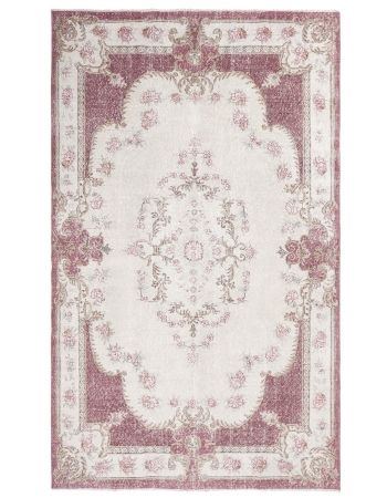 Distressed Vintage Oushak Rug