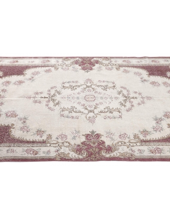 Distressed Vintage Oushak Rug