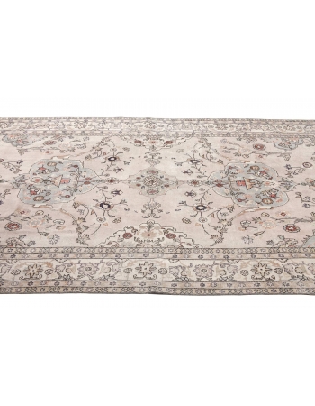 Large Vintage Floral Turkish Oushak Rug