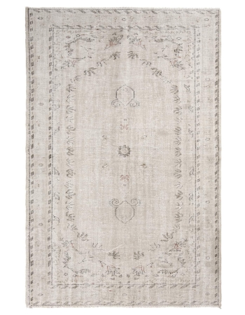 Distressed Washed Out Oushak Rug