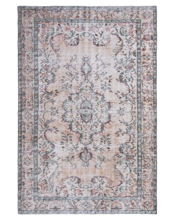 Handknotted Vintage Turkish Oushak Rug