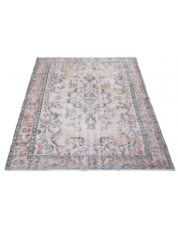 Handknotted Vintage Turkish Oushak Rug