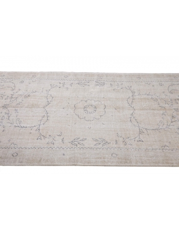 Distressed Vintage Oushak Area Rug