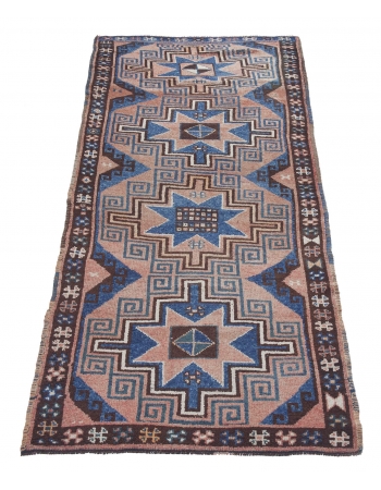 Vintage Decorative Turkish Runner Rug