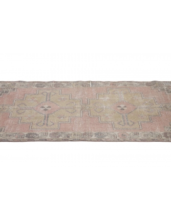 Vintage Faded Turkish Wool Rug