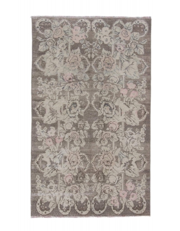 Vintage Floral Turkish Wool Rug