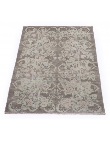 Vintage Floral Turkish Wool Rug