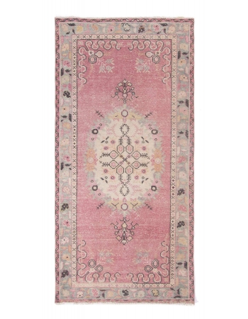 Vintage Washed Out Turkish Oushak Rug