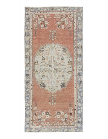 Vintage Washed Out Turkish Oushak Rug