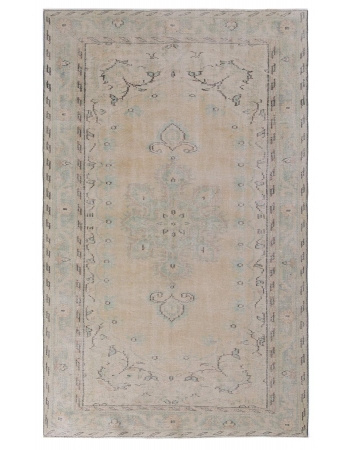 Washed Out Vintage Turkish Area Rug