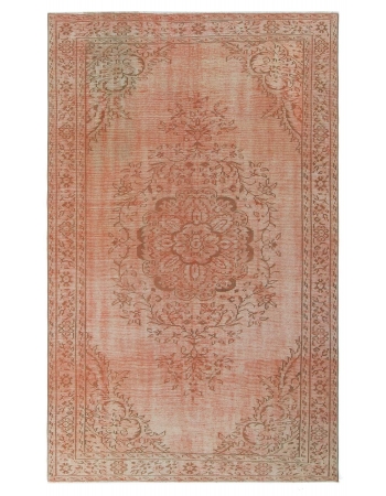 Vintage Orange Turkish Area Rug