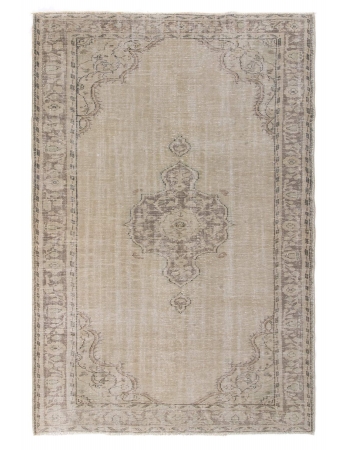 Vintage Washed Out Oushak Rug