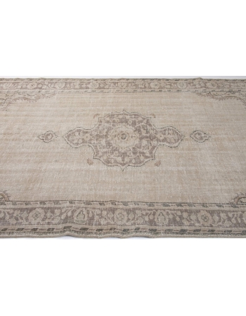 Vintage Washed Out Oushak Rug