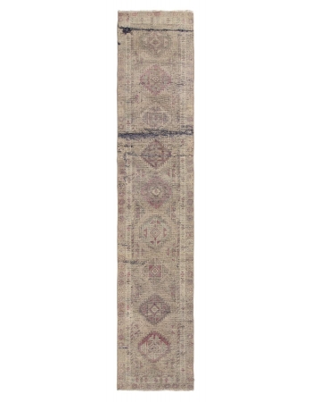 Distressed Vintage Turkish Runner Rug