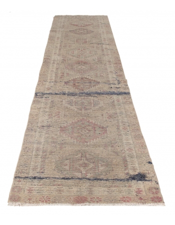 Distressed Vintage Turkish Runner Rug