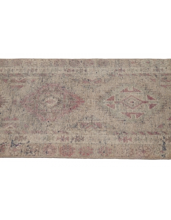 Distressed Vintage Turkish Runner Rug