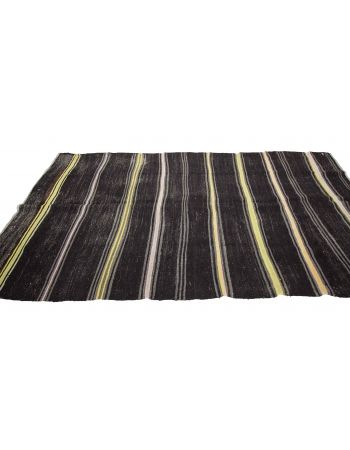 Striped Vintage Turkish Kilim Rug