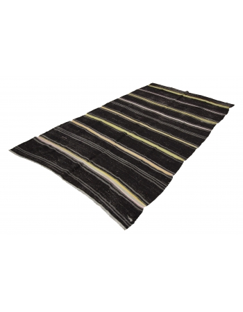 Striped Vintage Turkish Kilim Rug