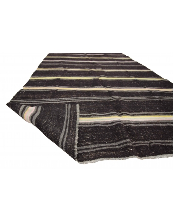 Striped Vintage Turkish Kilim Rug