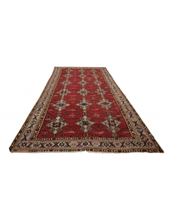 Oversized Vintage Turkish Wool Kilim Rug