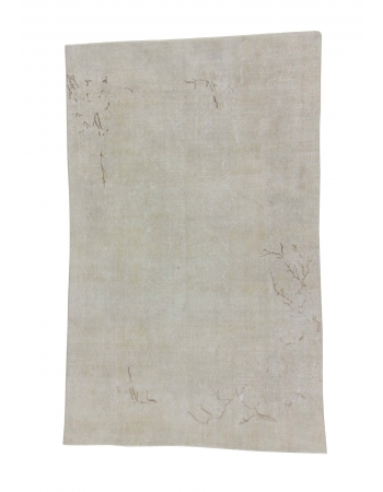Washed Out Vintage Turkish Area Carpet