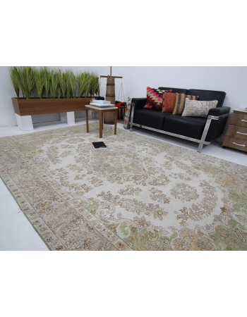 Vintage Floral Turkish Area Carpet