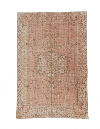 Distressed Vintage Turkish Area Rug