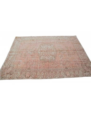 Distressed Vintage Turkish Area Rug