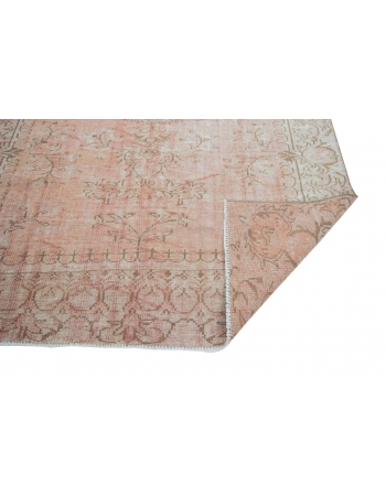 Distressed Vintage Turkish Area Rug