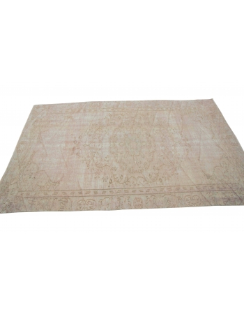 Distressed Vintage Faded Turkish Rug