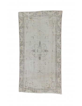 Washed Out Faded Vintage Oushak Rug