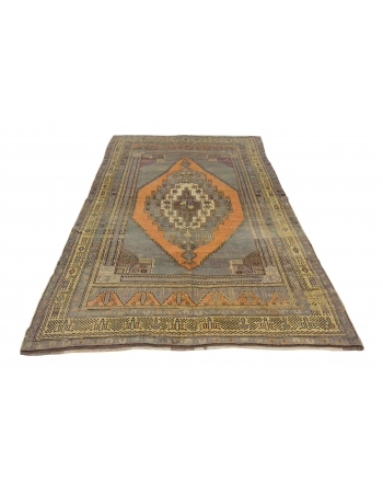 Vintage Decorative Turkish Anatolian Rug