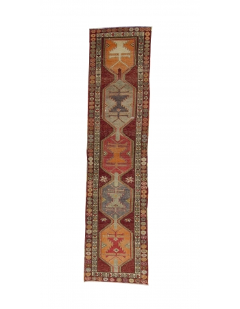 Vintage Decorative Herki Runner Rug