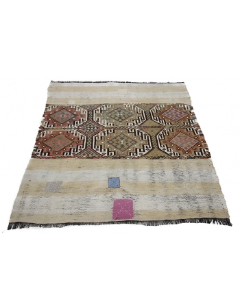 Unique Vintage Decorative Kilim Rug