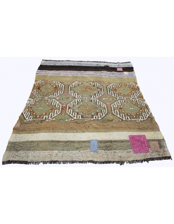 Decorative Vintage Turkish Kilim Rug