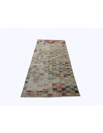 Vintage Decorative Turkish Art Deco Runner Rug