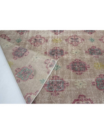 Vintage Distressed Turkish Art Deco Rug