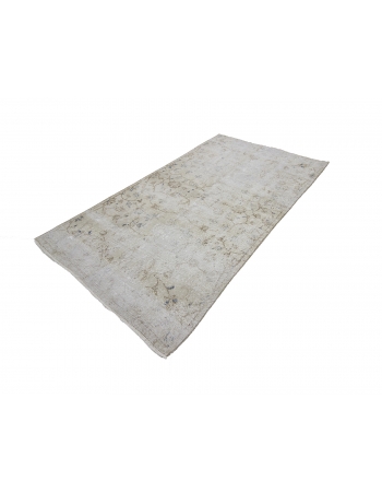 Distressed Vintage Turkish Floral Rug