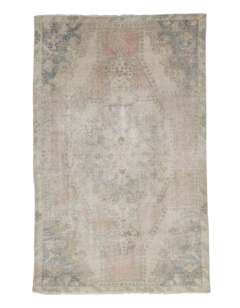 Distressed Vintage Washed Out Turkish Rug