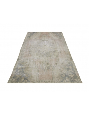 Distressed Vintage Washed Out Turkish Rug