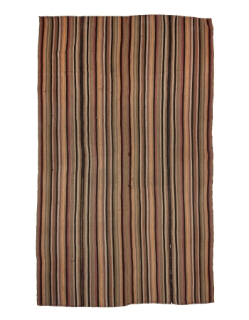 Oversized Vintage Striped Kilim Rug