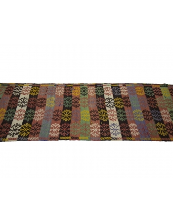 Embroidered Vintage Long Turkish Kilim Runner