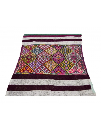 Colorful Vintage Decorative Kilim Rug